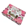 Gift Wrap 23 5 16 5 5cm Flower Pattern Potable Mooncake Box With Handle biscuit Candy Biscuit Box chocolate Pastry Packing Boxes102296