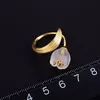 Trouwringen Lotus Plezier Echt 925 Sterling Zilver 18k Gouden Ring Natuurlijke Kristal Handgemaakte Fijne Sieraden Lelietje-van-dalen Bloem Voor Vrouwen 230726