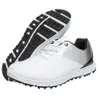 Autres produits de golf Nouvelles chaussures de golf pour hommes en cuir respirant imperméables chaussures d'entraînement antidérapantes blanc bleu rouge chaussures de sport grande taille 39-48 HKD230727