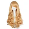 Synthetic Wigs Long Wave Cosplay Wig Black Purple Pink Sliver Gray Blonde White Orange Brown 23 Colors Hair Drop Delivery Products Dharn