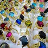 Wedding Rings QianBei Wholesale 20PCS Mix Style Colorful Resin Rings Fashion Jewellry For Women 230726