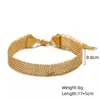 Link Armbanden 2023 Goud Kleur Roestvrij Stalen Armband Voor Vrouwen Mannen Mesh Hand Chain Sieraden