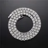 Hip Hop 345mm Bling Iced Out 1 Row Tennis Chain Aaa+ Rhinestone Stone Necklaces for Women Men Jewelry Choker