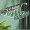 Hangers 10/20pcs Stainless Steel Pants Organizer Non-slip Trouser Drying Clothes Hanger Clip Wardrobe Storage Save Space