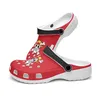 Scarpe personalizzate fai da te pantofole uomo donna sfondo rosso scarpe da ginnastica con testa di teschio sorridente scarpe da ginnastica 36-48