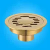 Other Bath & Toilet Supplies 10 CM Brass Round Floor Drain Cover Shower Waste Drainer Grate Gold263z