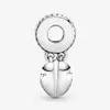 100% 925 Sterling Silver Mère Fille Coeurs Dangle Charms Fit Original European Charm Bracelet Mode Femmes Mariage Engagem252B