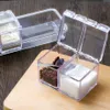 HD Transparent Spice Box Set Kitchen Seasoning Jar Utensils Cooking Gadgets Condiment Cruet Bottle Healthy Plastic for Home3005