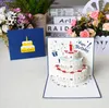 Grußkarten 3d alles Gute zum Geburtstag Kuchen Popup Geschenk für Kinder Mutter mit Umschlag handgefertigte Geschenke SN6243