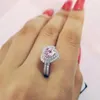 Кластерные кольца 2023 Модное сердце S925 Серебряное обручальное кольцо невесты для женской леди -годовщины подарки