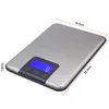 Haushaltswaage 15 kg 1 g Touchscreen Digitale Küchenwaage Elektronische Waage Tragbare Edelstahl-Küchenwaage x0726