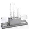 Porte-brosse à dents support électrique support tasse ensemble étagère salle de bain dentifrice étagère de rangement boîte outils accessoire227D