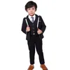 Pantaloni per ragazzi abiti formali set di abiti in stile inglese in stile bambino bambino per le performance costumi per blazer pantaloni 3 peps set di vestiti