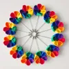 Pins Brooches 50 Pieces Rainbow Flower Brooch Pin Handmade LGBT Pride Lesbian Gay Friend Jewelry Party Gift Wholesale 230727