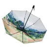 Parasol les meule claude monet malarstwo olejne parasol dla kobiet automatyczny deszcz Słońce przenośny wiatr 3fold7860245301u