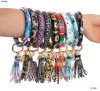 31 Styles Leopard läderarmband nyckelkedja pu handledsrundan Tassel hänge armband sport blommig nyckelring armband nyckelringar