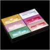 Other Health Beauty Items 25Mm Mink Lashes Lash Box Packaging With Face Style Tray Empty Paper Case 10 Colors Eyelash Colorf Drop D Dhksa