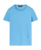 T-shirts Femme Été loro piana Coton Rayé Col Rond Manches Courtes T-shirt Bleu