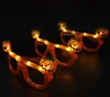 Halloween Pumpkin Glass Led Light Up Blinkande Halloween Party Glasses Lysande barfesttillbehör SN4422