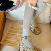 Femmes Chaussettes Gris Veau Bas D'hiver Fille Épaissie Solide Couleur Minceur Mignon