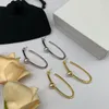 Metal U-shaped unique pearl Hoop & Huggie large circle earrings, jewelry designer women's earrings, the best gift for family, friends and lovers, high quality with box