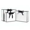 Present Wrap 10st White Kraft Paper Bag med handtag Kläder shopping stor förvaring party gynnar godisförpackning bow2272