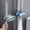 Hooks & Rails Kitchen Accessories Gadget Wall Mounted Mop Broom Organizer Hold Tools Self Stick Bathroom Garden Storage Rack Umbre272s