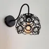 Wandlamp E27 Sconce Crystal Light Eenvoudig en creatief Slaapkamer Bedlampjes Zwart Home Ligting Armatuur