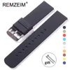 Uhrenarmbänder 16 mm 18 mm 20 mm 22 mm 24 mm Silikon-Gummi-Armband Damen Herren Band Strap Wasserdichter Sportgürtel Polierte Schnalle 230727