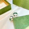 Bagues Émail Designer Bague Bijoux Emerald Green Womens Lady Lettres élégantes Electroplate