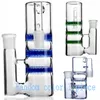 pipas de agua Glass Bong perc 3 capas ash cather Bong con clavo de titanio Accesorios para fumar Glass Oil Burner Pipe Water Bongs