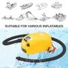 Accessoires de kayak Pompe de bateau en PVC portable Pompe à air DC12V avec buses Sac de rangement Support de gonflage et de dégonflage Accessoires de kayak gonflable 230726