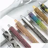 Ballpoint Pens Rhinestone Bling Metal Black Ink Medium Point 1 мм подарок для рождественского дня рождения KDJK2112 Офис доставки Drow School DH06Q