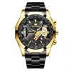 Relógio de lazer de boa qualidade Ponteiro luminoso esportivo Relógio masculino de aço inoxidável com mostrador grande Relógios de quartzo Calendário Inteligente Masculino Wr2217