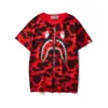 A Bathing Ape Shirt Summer Camo Shark Men's Women's T-shirt Youth Couple Round Neck Casual Loose Short Sleeve