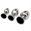 Masques de fête Berg Crystal Silver Color Metal Backyard Plug en acier inoxydable Attelage anal 100% Brand244o