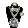 Hochzeit Schmuck Sets Frau Große Anhänger Halskette Blume Bankett Hochzeit Party Zubehör Brasilianische Schmuck Set FHK13611 230727