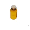香水ボトル1ml空のガラスアンバーロールボールジャーバイアルエッセンシャルオイルボトルごとの化粧品用のキャップ付きドロップ配信健康