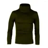 Męskie swetry męskie Turtleeck długie rękaw Slim Solid T-shirts Autumn Męskie Topy BSD-ZT137