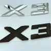 1st Abs Chrome Black X3 Letters Number Trunk Bakre Emblem Decal Badge Sticker för BMW X3237T