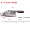 Calligraphy Handmade Forged Cleaver Highcarbon Bone Chopper Traditional Butcher Slicing Knife Stainless Steel Butcher Knife Forged Cleaver