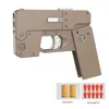 Gun Toys Life Card Metal Foldable Soft Bullet Toy Gun Foam Ejection Darts Blaster Pistol Manual Airsoft For Kid Adult Birthday Gift 230726