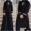 Ubrania etniczne Kobiety druk plus size jilbab muzułmanin maxi dres zwykły kaftan długa sukienka islamska kaftan marocain indyka upuszcza deliv dhfcj