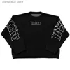 Herrtröjor Nya Y2K High Street Men's and Women's Dark Style Personlig Hip Hop Long Sleeve Round Neck Pullover Tröja T230727