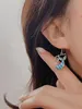 New S925 Sterling Silver Premium Cat Ear Studs for Female Minority Design Fashion Cool Spicy Girl Earrings Fashion Versatile
