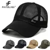 Ball Caps Heren Zomer Mesh Cool Trucker Hoed Waterdicht Sneldrogend Vissen Zonnehoed Lange Rand Outdoor UV-bescherming Cap Mode Mannelijke Motorkap 230727