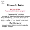 Designer Jewelry Custom Men Trendy Hip Hop S925 Silver 9k 10k 14k 18k Gold Pured Lightning Pattern Moissanite Diamond Gem Pendant