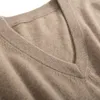 Herrtröjor Herrtröjor Kashmir Blend Stickning V-Neck Pullovers Spring Winter Male Wool Knitwear High Quality Hoppers kläder 230726
