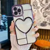 Cell Phone Cases Heart Love Metallic Cases For Iphone 14 Pro Max Plus 13 12 11 Fashion Luxury Soft TPU Lover Clear Transparent Bling Mobile Phone Z230731