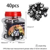 Storage Bottles 6ml Containers Silicone Jar 40pcs Drip Oil Lid Skull Style Canned with a Can Housekeeping YHS Glass Jars Sealed Non-stick Durable Reusable